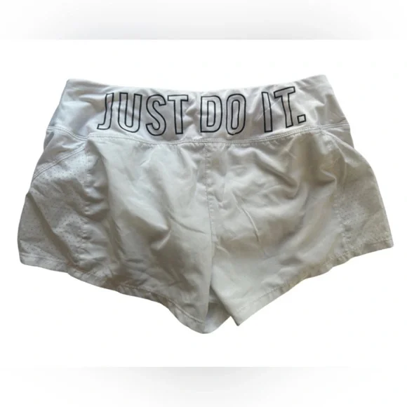 Nike “Just Do It” Women’s White Shorts - Picture 2 of 4